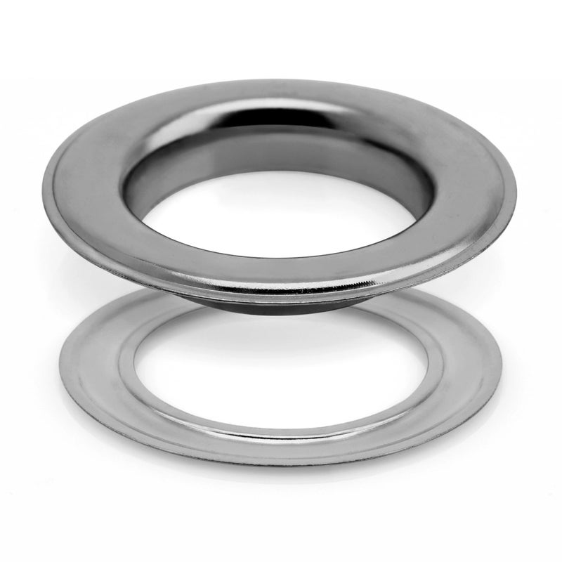CRAFTMEMORE 1 inch Hole 10 Sets Grommets Eyelets with Washers for Leather, Tarp, Canvas (Gunmetal Black) - Image 1
